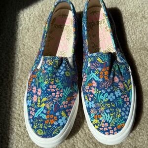 Keds + Rifle Paper Co size 9 women's slip on shoes